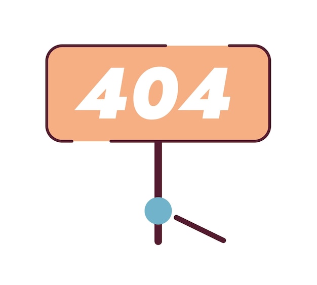 Sosteniendo 404 signo de error vector ilustración de estado vacío