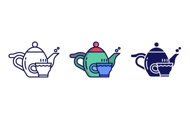 sosteniendo el icono de vector de taza de té