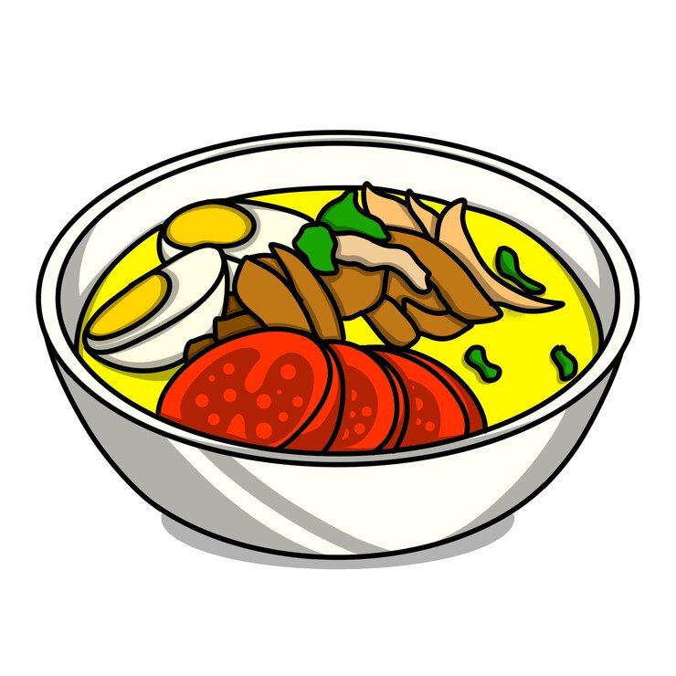 Soto vector cubierto de huevo y tomate