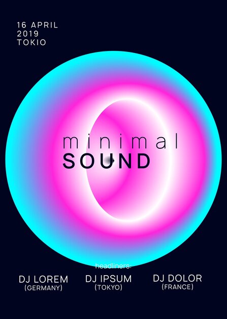 Sound Party Lineal Electro Banner Efecto moderno para presentati