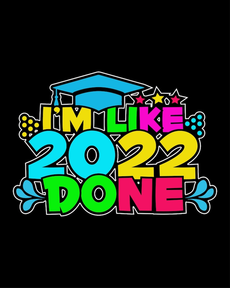 Vector soy como 2022 hecho diseño de camiseta de tipografía del día de graduación