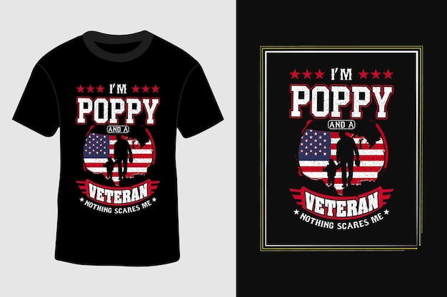 Soy diseño de camiseta del Día de los Veteranos de Poppy