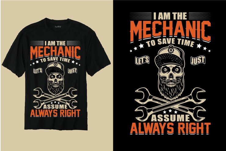 Vector soy el diseño de la camiseta del mecánico