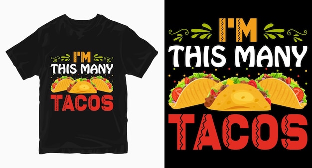 Soy este diseño de camiseta de tipografía de muchos tacos