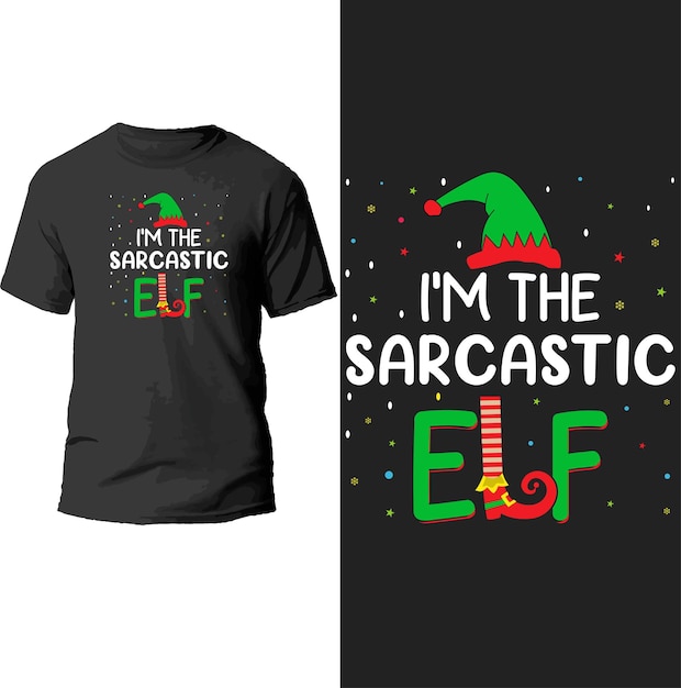 Soy el diseño sarcástico de la camiseta de elfo.