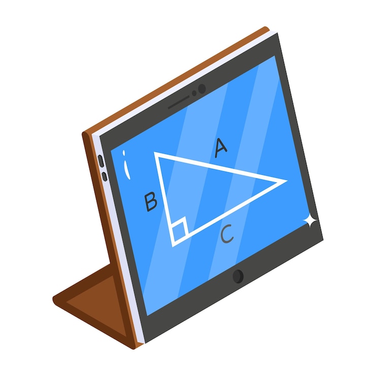 Vector soy un icono isométrico editable de la lección de matemáticas