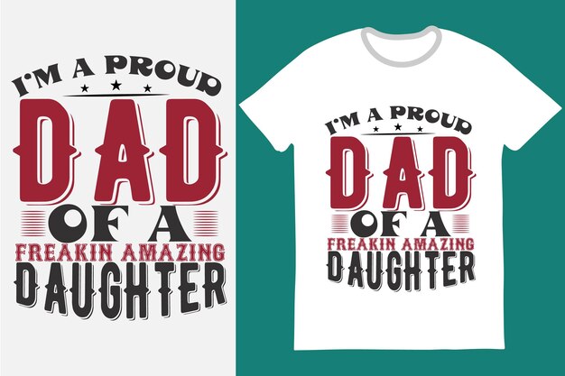 Soy un vector premium de diseño de camiseta de papá orgulloso
