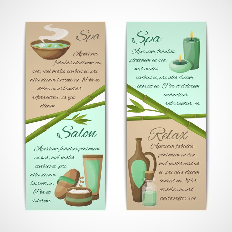 Vector spa banners vertical