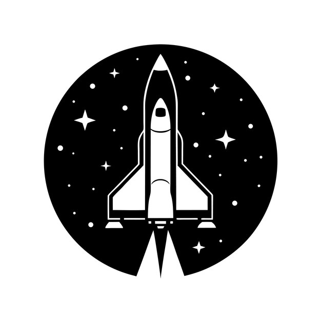 Space Shuttle Launching into the Starry Cosmos