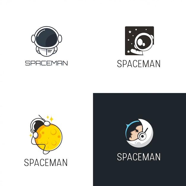 Vector spaceman logo design