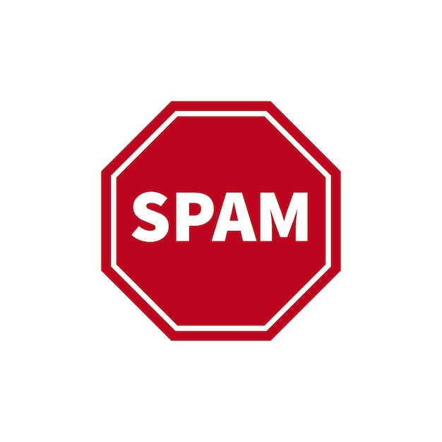 Vector sin spam sin spam web sin spam de correo electrónico protección contra spam