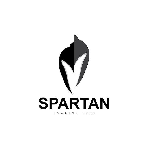 Spartan Logo Guerra Casco Traje Vector Bárbaro Armadura Icono Viking Gimnasio Ajuste Diseño Fitness