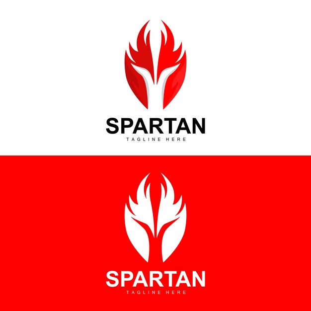 Spartan Logo Guerra Casco Traje Vector Bárbaro Armadura Icono Viking Gimnasio Ajuste Diseño Fitness