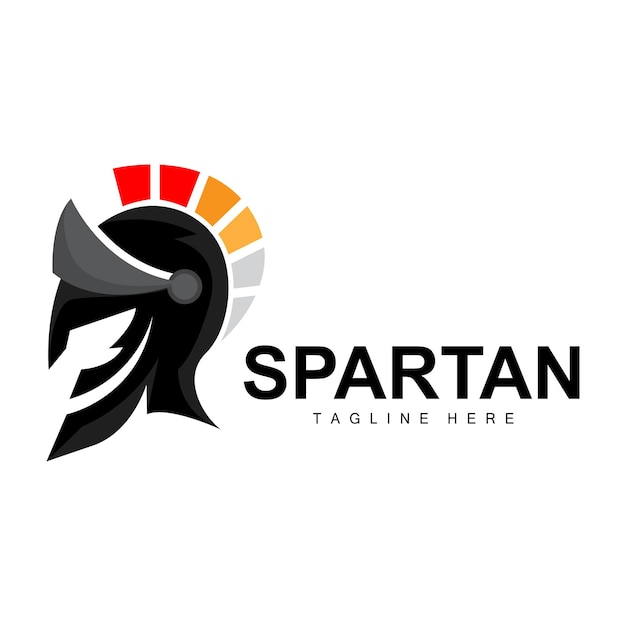 Vector spartan logo guerra casco traje vector bárbaro armadura icono viking gimnasio ajuste diseño fitness