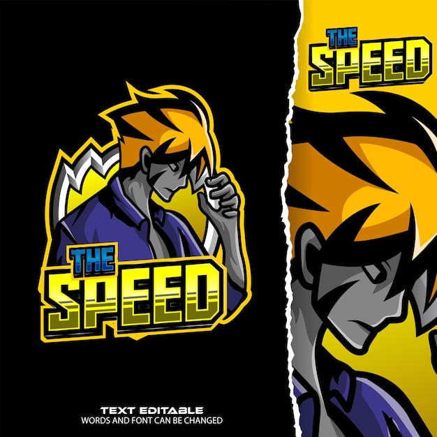 Speedi esport logo premium vector