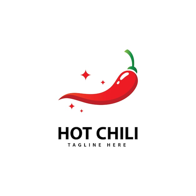 Spicy Chili logo icono vector plantilla de logotipo de pimiento rojo