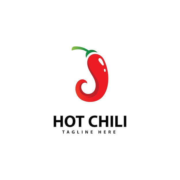 Spicy chili logo icono vector plantilla de logotipo de pimiento rojo