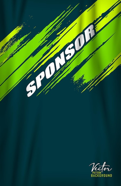 Sponsor advertisement with bright green brush strokes