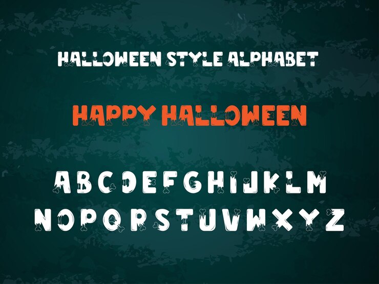 Spooky Halloween Style Font Alfabeto Letras Vectores Una colección de temas de Halloween de alta calidad