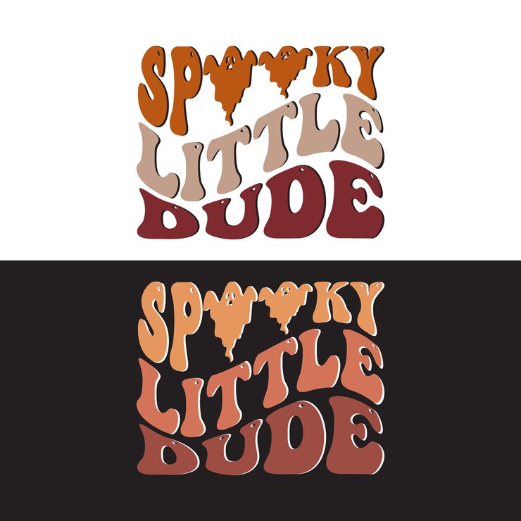 Vector spooky little dude-t shirt design.kids para diseño de halloween.