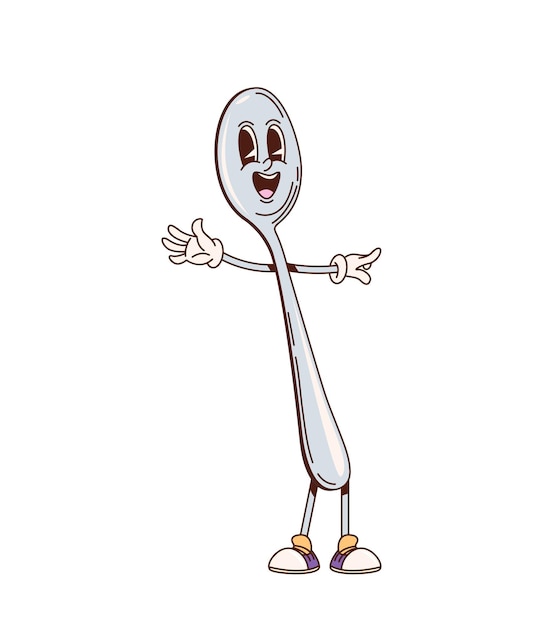 Spoon es un personaje de dibujos animados de cocina retro.