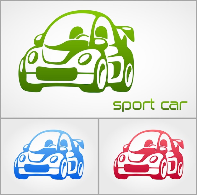 Sport car abstract logo plantilla de elemento de diseño vectorial divertido carrera y servicio de reparación de automóviles logotipo ilustración vectorial