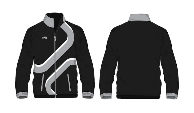 Sport Jacket plantilla roja y negra para el diseño sobre fondo blanco Ilustración vectorial eps 10