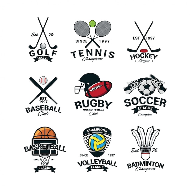 Sport logo internacional vector