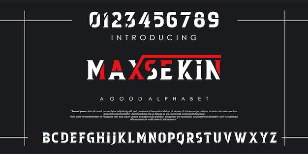 Sport Modern Alphabet Font Tipografía fuentes de estilo urbano para tecnología logotipo de película digital