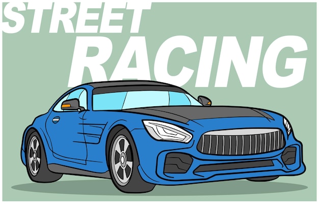 Sport racing car suv vector ilustración