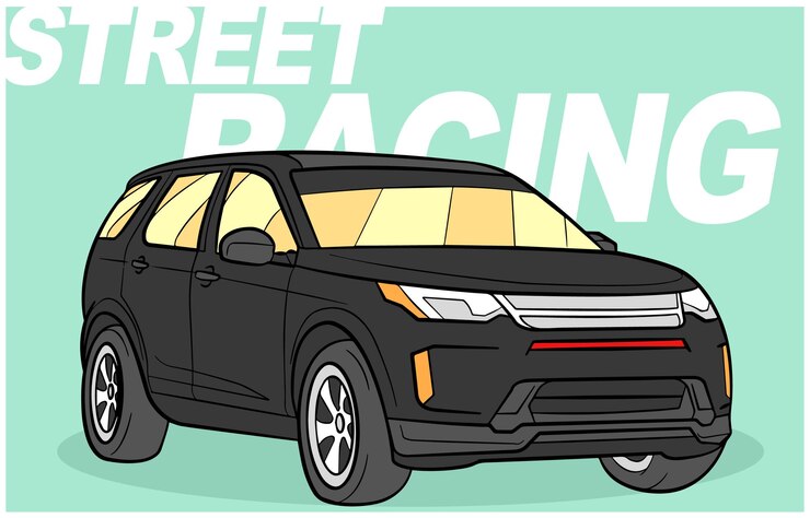 Sport Racing Car SUV Vector Ilustración