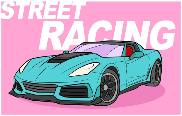 Vector sport racing car suv vector ilustración