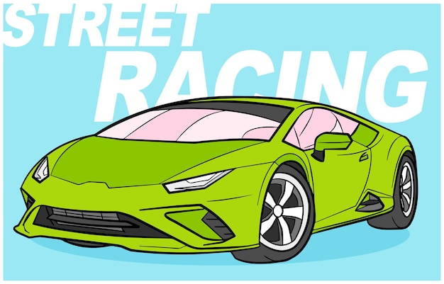 Sport racing car suv vector ilustración