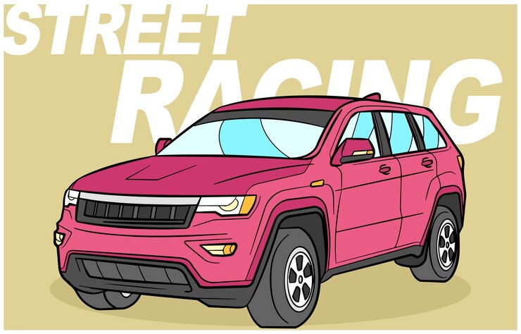 Sport Racing Car SUV Vector Ilustración