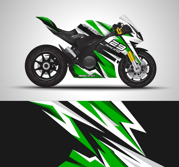 Sportbike moto automovilismo y diseño de vinilo adhesivo