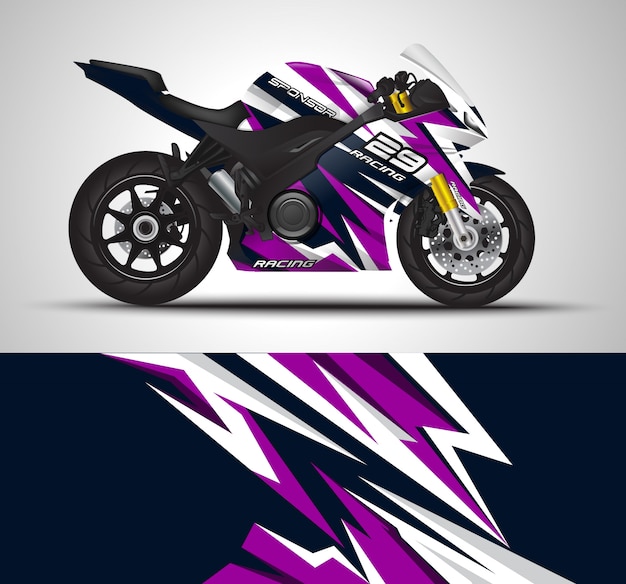 Vector sportbike moto automovilismo y diseño de vinilo adhesivo