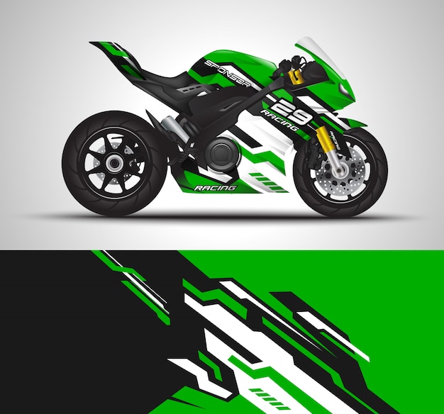 Sportbike moto automovilismo y diseño de vinilo adhesivo