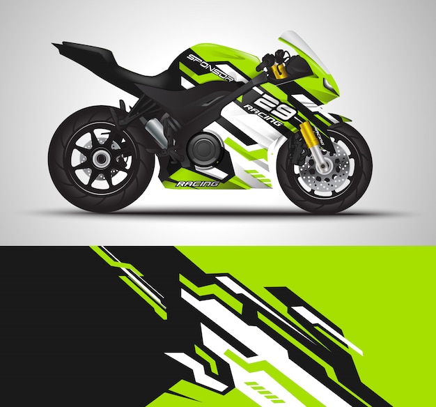Sportbike moto automovilismo y diseño de vinilo adhesivo