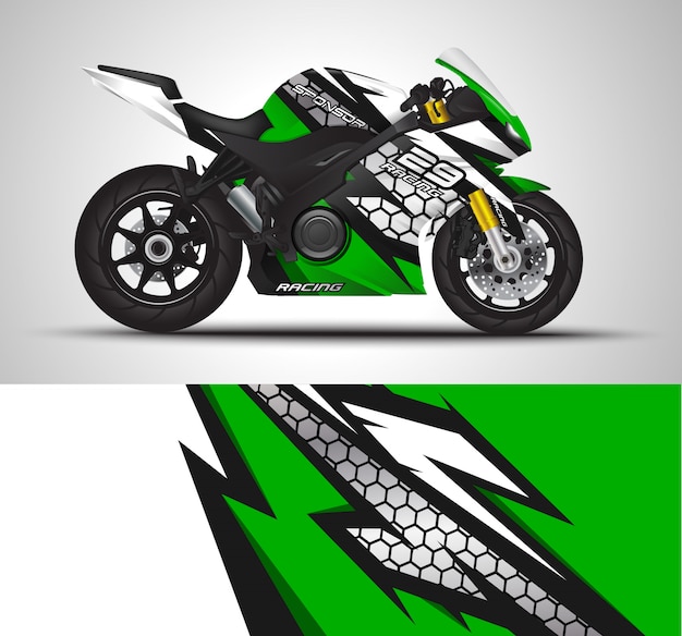 Sportbike moto automovilismo y diseño de vinilo adhesivo