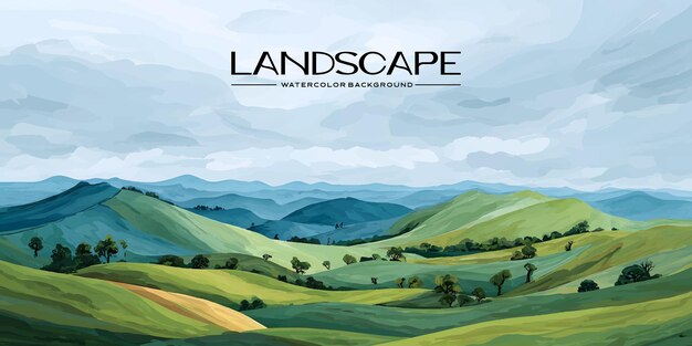 A sprawling vista of rolling hills and valleys