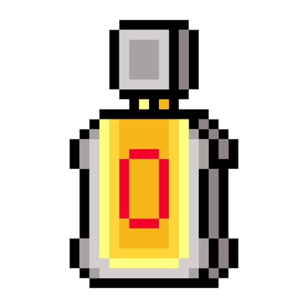 Sprayer de perfume en el estilo del arte de píxeles