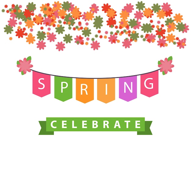 Vector spring celebrate vector template design