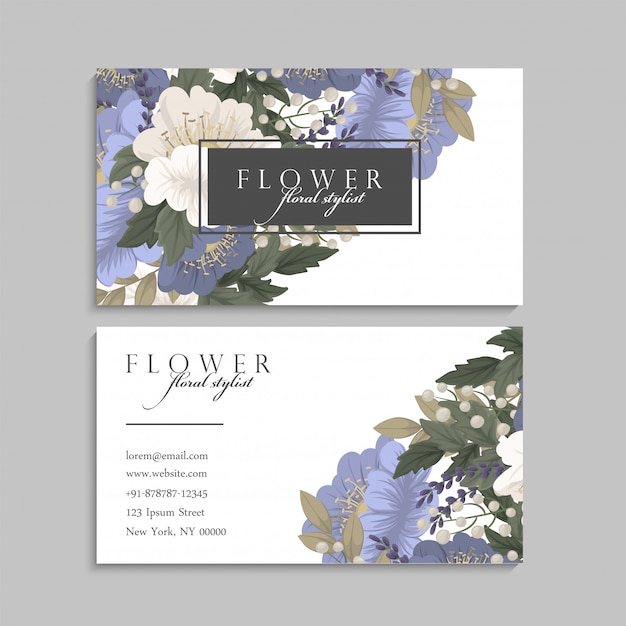 Spring Flower Boarder - Flor azul claro