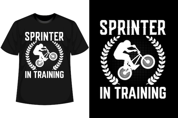 Vector sprinter en entrenamiento camiseta de bicicleta bmx