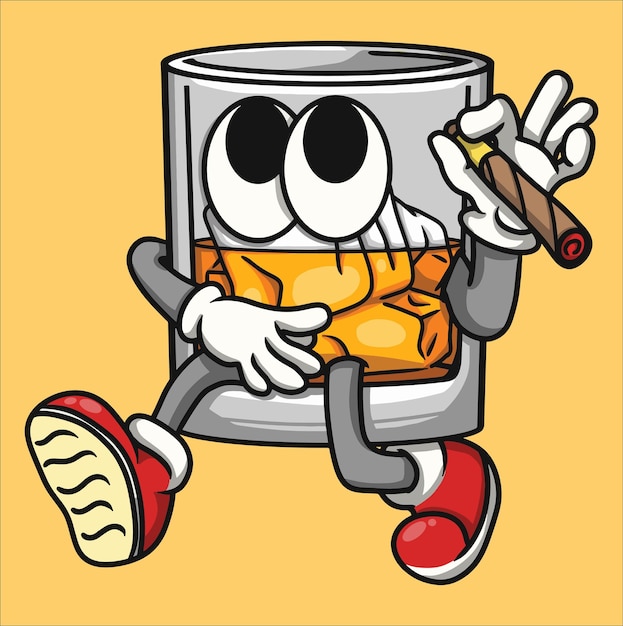 El Sr. Bourbon con el cigarro.