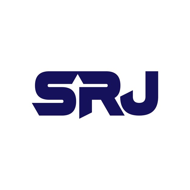 SRJ abstract creativo alfabeto moderno letra mínima inicial símbolo de negocio icono logotipo vectorial