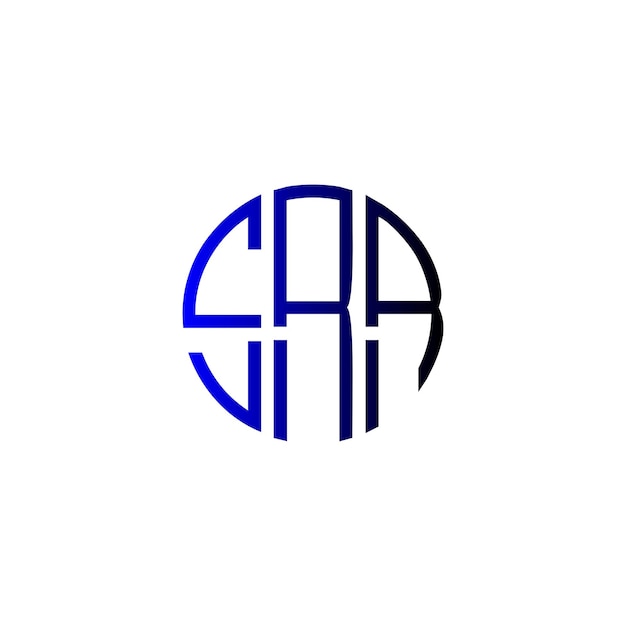 Srr creativo círculo inicial atemporal espacio negativo monograma diseño del logotipo