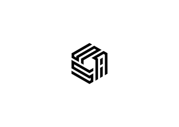 Vector ssa diseño de letras del logotipo vectorial geométrico agudo
