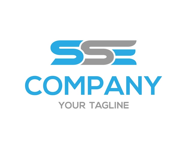 SSE Carta Abstracto Diseño del logotipo Icono creativo Modelo vectorial moderno