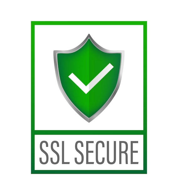 Ssl seguro sobre fondo blanco Vector de icono de protección Vector de icono de información Protección de datos